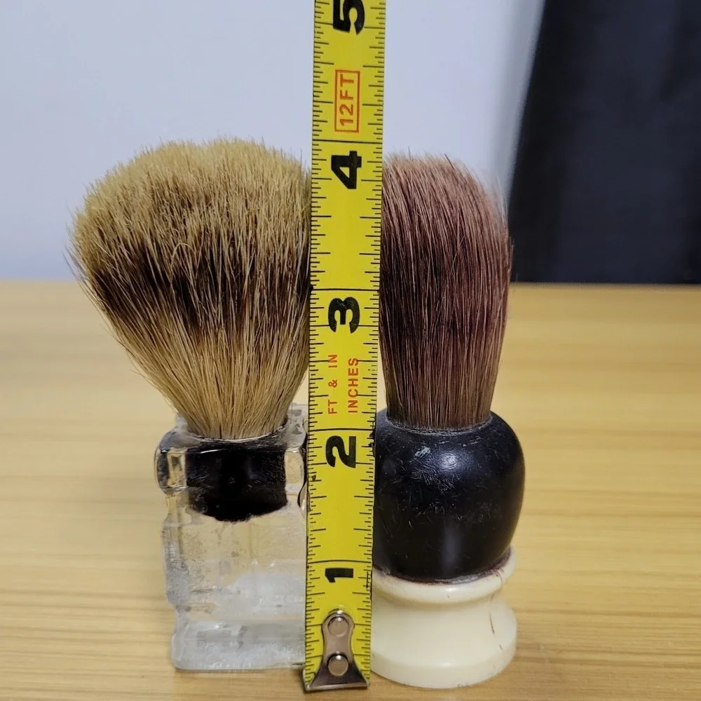 Klenzo‎ Shaving Brushes Rubberset Made Rite Pure Badger Lucite Handle B1084 B843